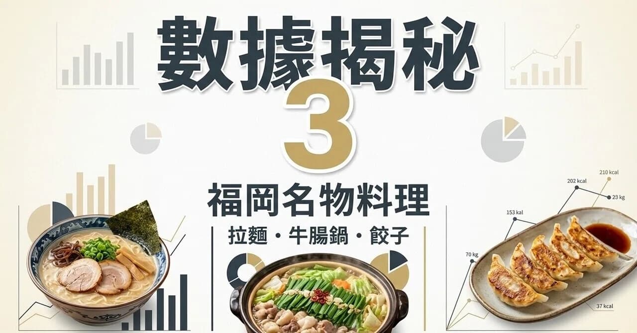 福岡名物料理背後的數據真相：為何拉麵、牛腸鍋與餃子能代表這座城市？